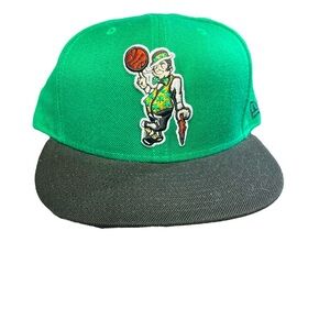 New Era 59fifty NBA Boston Celtics Fitted Green Baseball Hat,  Size 7 1/4, Byrd